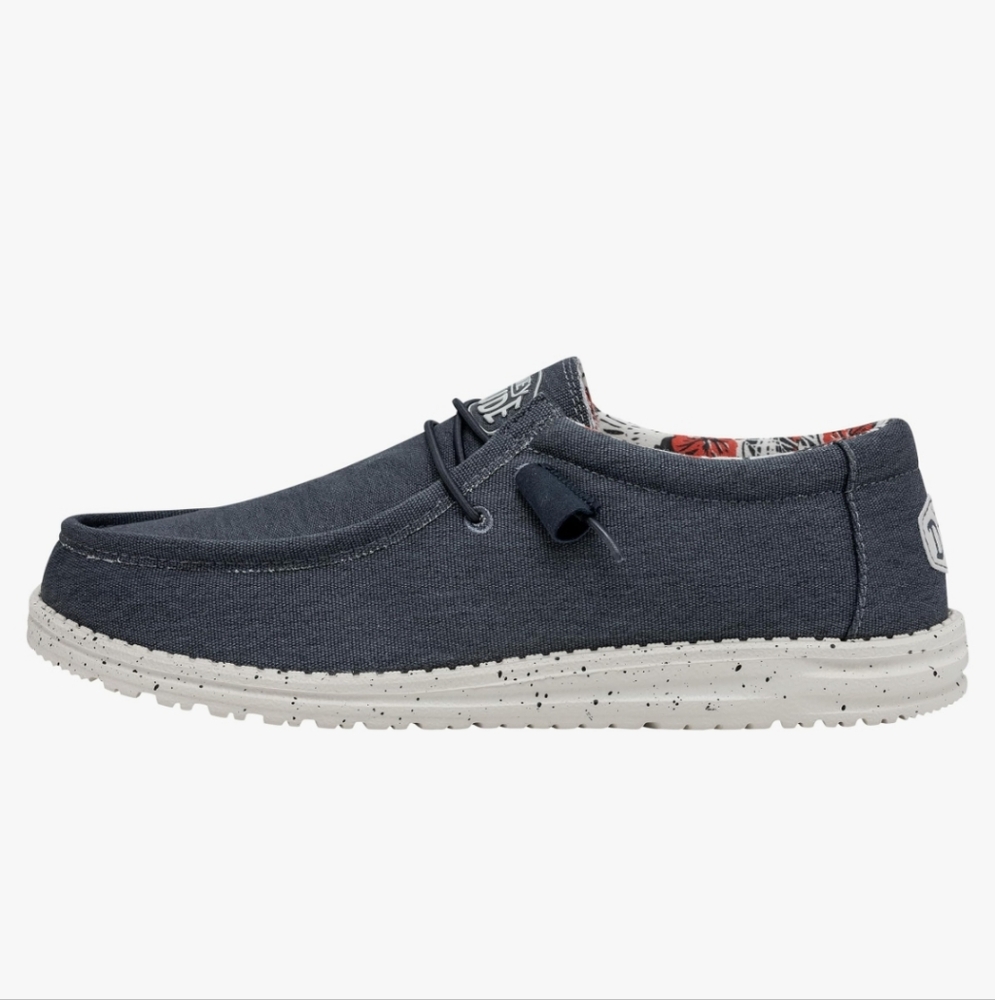 Hey Dude Wally Stretch Shoes Mens Sz 9 Blue/ Gray